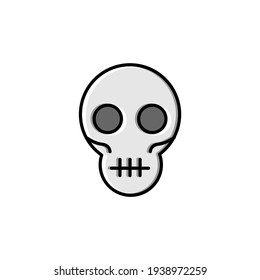 Skull cartoon vector illustration design