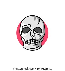 Skull cartoon vector illustration design