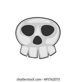 skull cartoon vector  on white  background