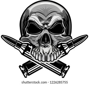 skull and cartridges