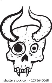 skull carttoon illustration