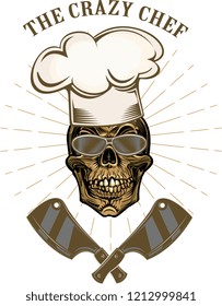 skull chef and crossed cleavers