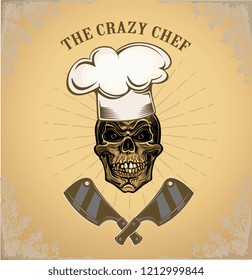 skull chef and crossed cleavers