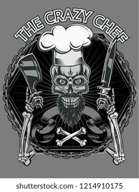 skull chef and knifes
