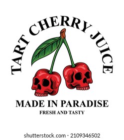 Skull Cherry Hand  For t  shirts  stickers   other similar products 