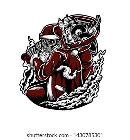 Skull Christmas Vector Art s
