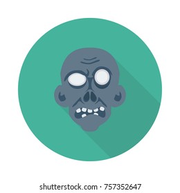  skull circle flat