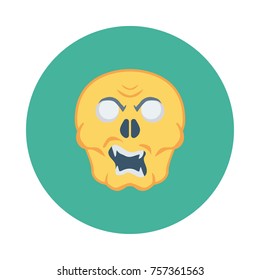 skull circle flat