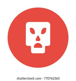  skull circle flat