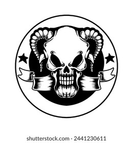  skull in circle logo motorcycle community