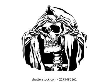 Skull Clipart, isolated on white