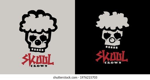 Skull clown logo, suitable for team logos, community logos, identity logos, icons or symbols.