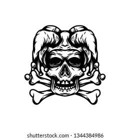 skull clown vector