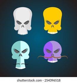 Skull Collection Cartoon. 