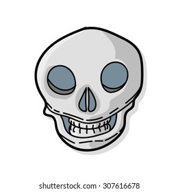 skull color doodle
