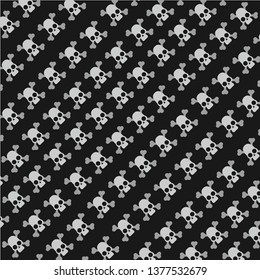 Skull, color gray, background black