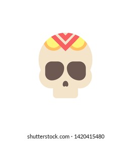 Skull color icon. Element of boho color icon. Premium quality graphic design icon. Signs and symbols collection icon for websites, web design, mobile app