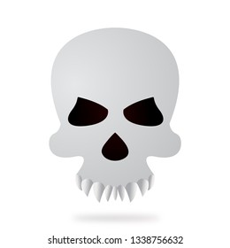 Skull colorful splash vector design illustration.