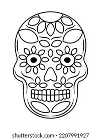Skull coloring pages for beginners