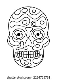 Skull coloring pages for beginners