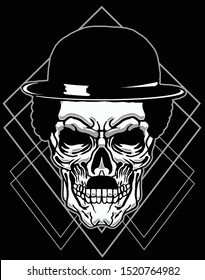 skull comedian with sacred geometryskull comedian with sacred geometry