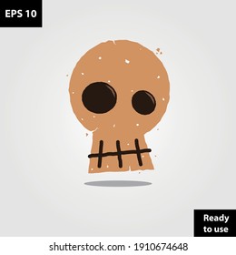 Skull cookies crackers logo company, logo vector template design. Ready to use, easy for edit.