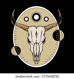 Skull of cows symbol and color