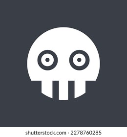 skull cranium modern circle geometric logo design vector