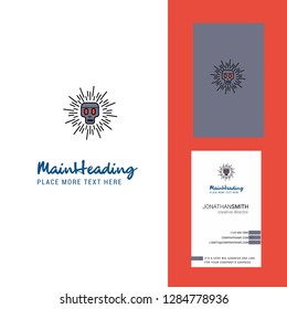 Skull Creative Logo and business card. vertical Design Vector