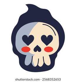 skull creatures emoji isolated vector