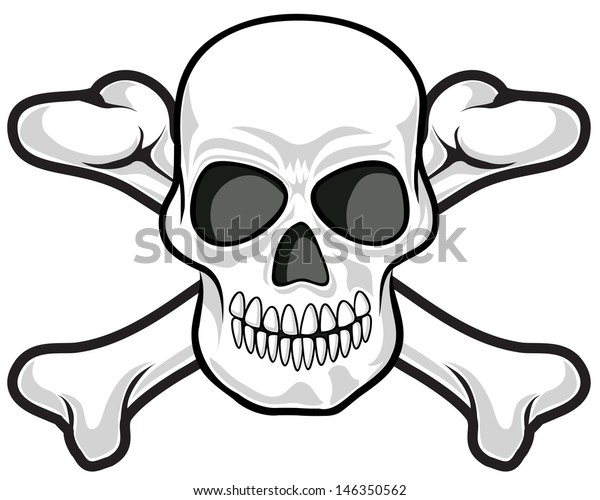 skull and cross bone coloring page