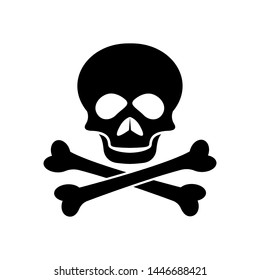 Skull Crossbones Icon On White Background Stock Vector (Royalty Free ...