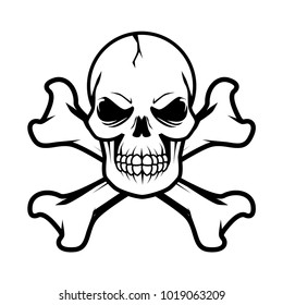 Skull Cross Bones Vector Illustration