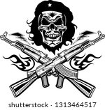 skull with cross guns