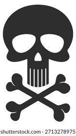 A skull with a cross on it