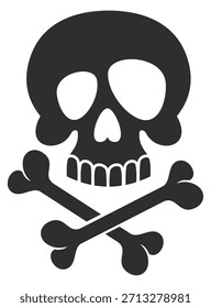A skull with a cross on it