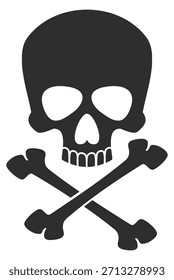 A skull with a cross on it