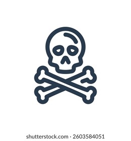 Skull and Crossbone for Expedition Vector Icon