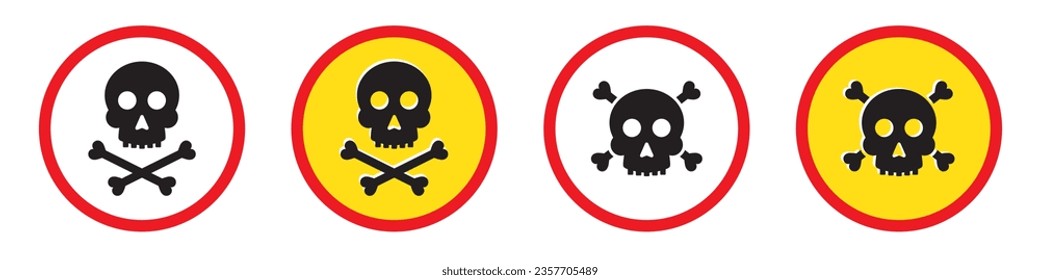 Skull crossbone icon. Human skull icon, vector illustration