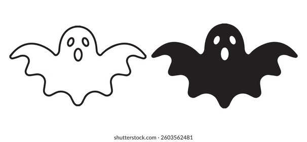 Skull crossbone pirate icon set logo Halloween ghost.