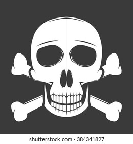Skull with crossbone vector illustration