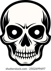 Skull crossbone vector pirate icon logo Halloween ghost graphic symbol illustration