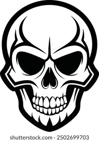 Skull crossbone vector pirate icon logo Halloween ghost graphic symbol illustration