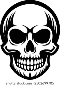 Skull crossbone vector pirate icon logo Halloween ghost graphic symbol illustration