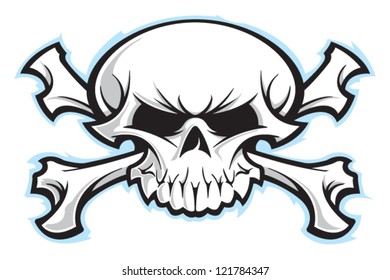 Skull Crossbones Stock Vector (Royalty Free) 121784347