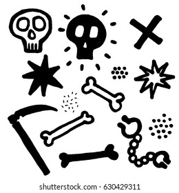 skull with cross-bones.