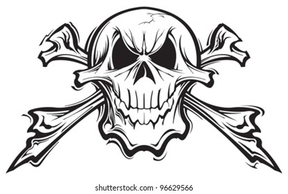 Skull Crossbones Stock Vector (Royalty Free) 96629566 | Shutterstock