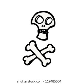 skull and crossbones cartoon