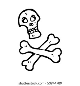 skull and crossbones cartoon