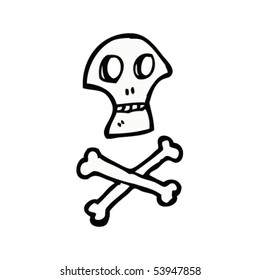 skull and crossbones cartoon